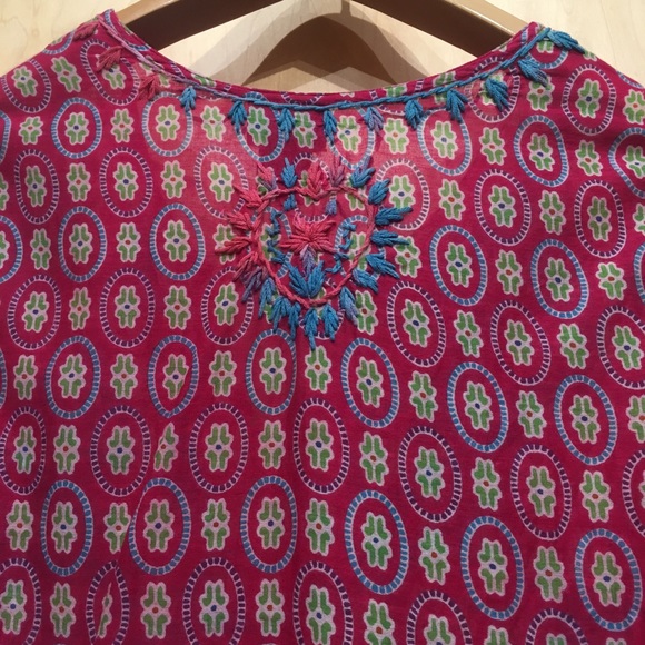 🌲EUC SIMI 100% Cotton Embroidered Tunic 🌲 - Picture 5 of 7